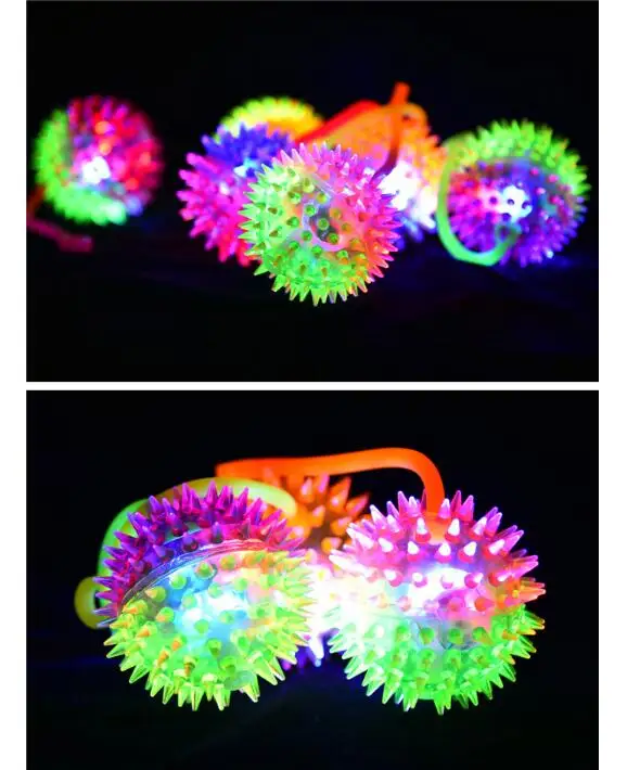 Flash Favorite Toys Ball Night Light Fun Massage Hedgehog light Xmas Gift Toy Luminous Christmas Party YH1222