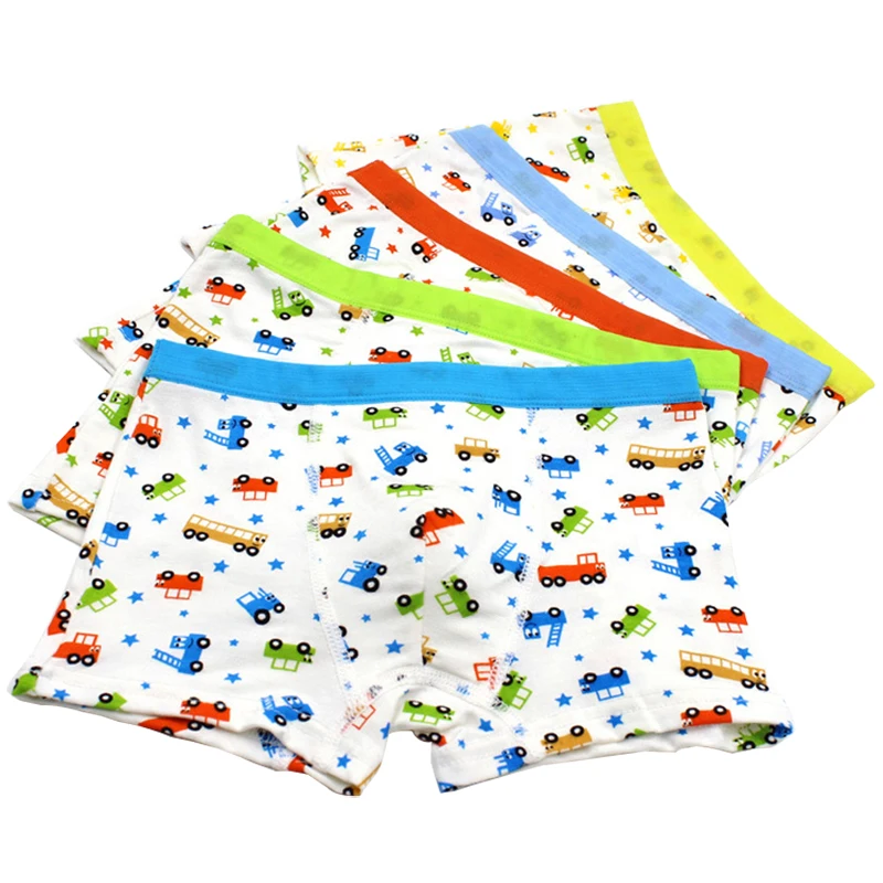 5 Pcs/lot Boys Underwear Cartoon Car Pattern Children's Pants Modal ...