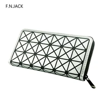 

F.N.JACK womens purses long wallet fashion handbag purse geometric bags colorful large wallets zipper wallet 2019