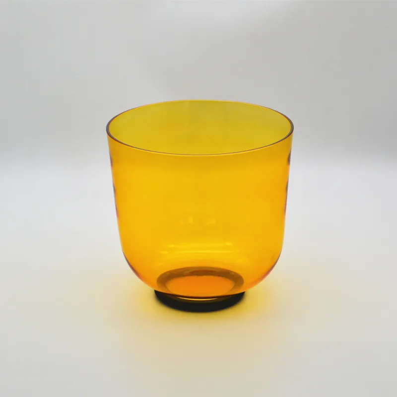 

8" Note C/D/E/F/G/A/B/ clear Quartz Crystal Singing Bowl with colorful Light For Yoga