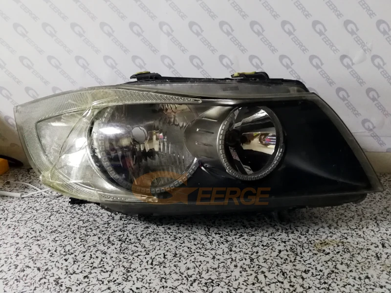 BMW 3 Series E90 E91 2005 2006 2007 2008 Halogen headlight RGB led angel eyes(4)