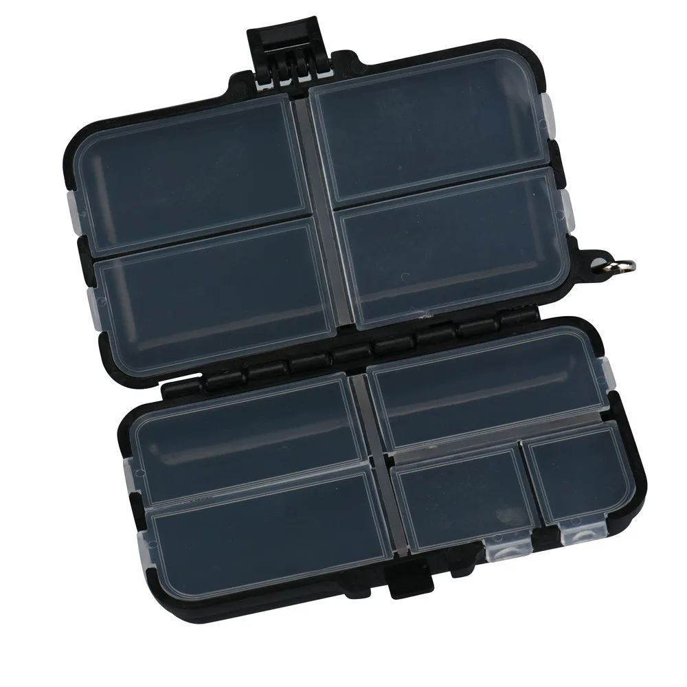 

Jcxagr Double Sided Plastic Fishing Lure Box Fishing Box Large Multifunctional Buckle Design 9 Compartments Case Storage Box 010