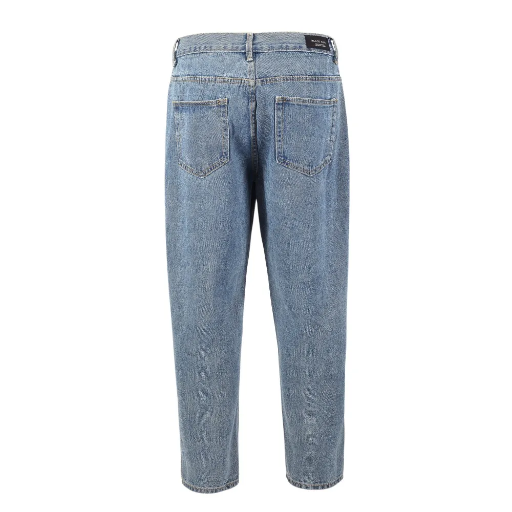 high quality 2018 Loose Jeans oversize Long Design Mens Casual Pants Hip hop Streetwear Trousers New Fashion Full Length Jeans 