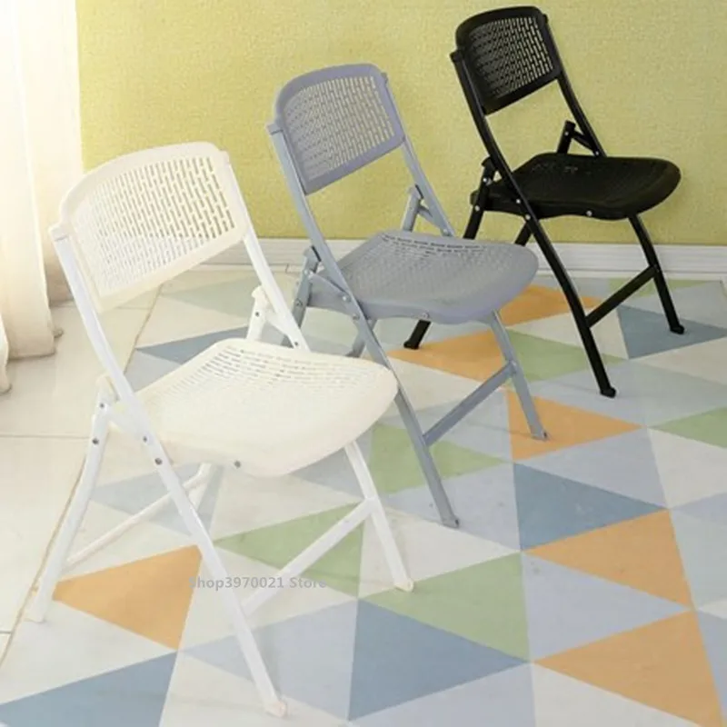 

Folding breathable chair back stool plastic portable chair computer office home Living room chair or outdoor chair