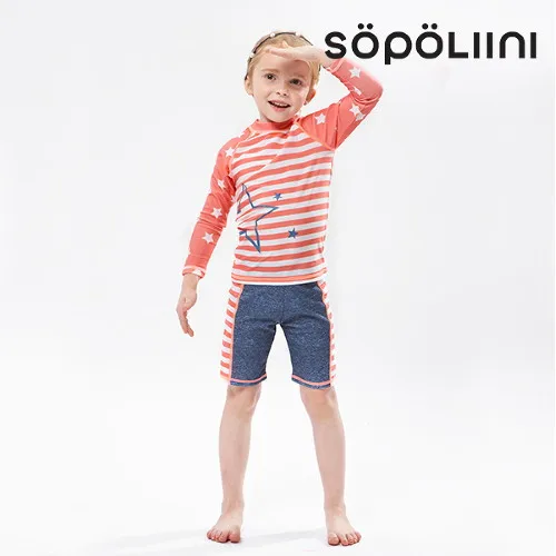 Cheap Children's Swimwear For Girls 2018 Clothes Swimsuit Baby Child Female Bikini Kids Bathing Suits New Long Sleeve Suntan Split