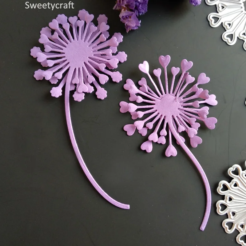 Heart Flower dies cut