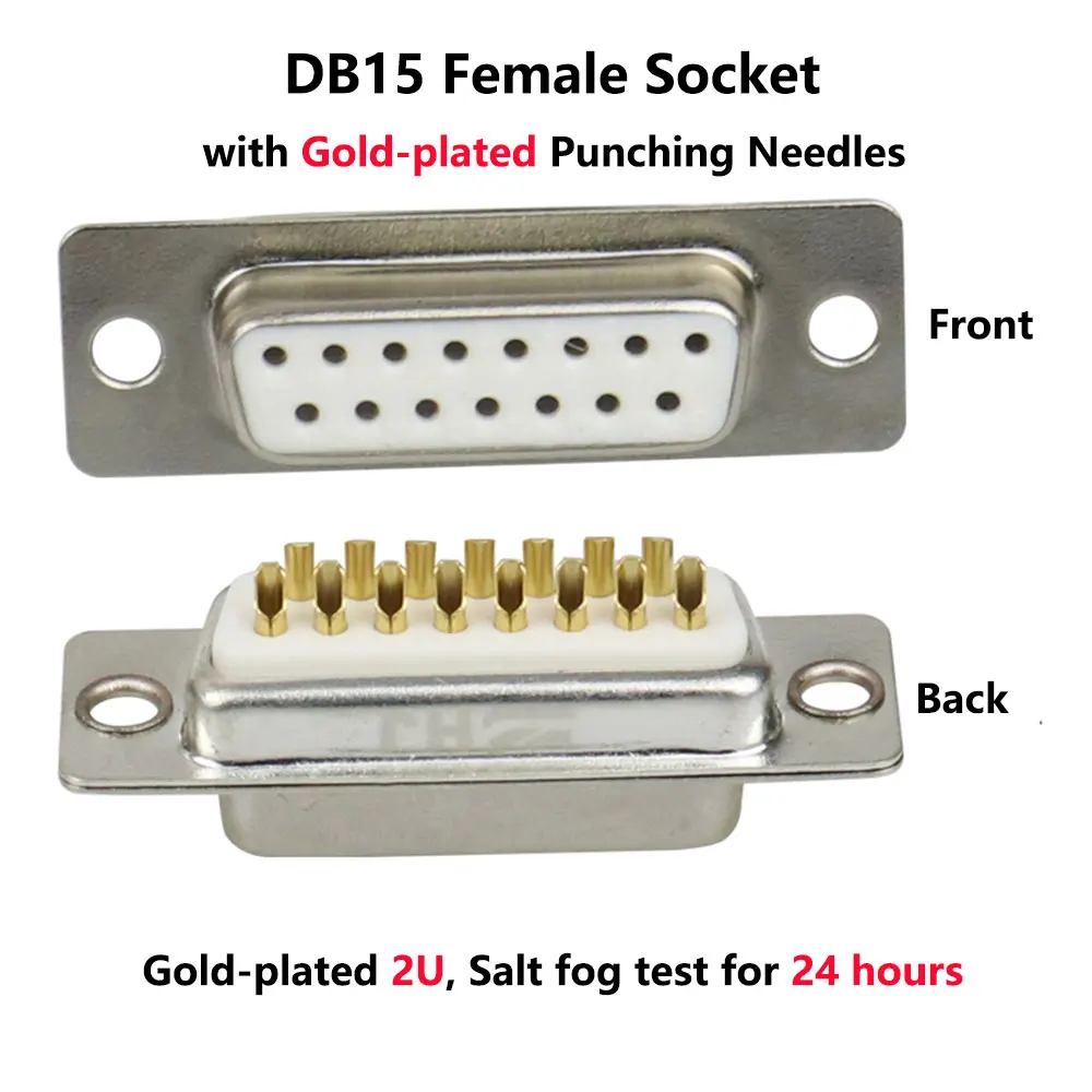 DB15 коннекторы для сварки штекер гнездо 2 ряда 15 Pin последовательный порт разъем D-SUB15 адаптеры