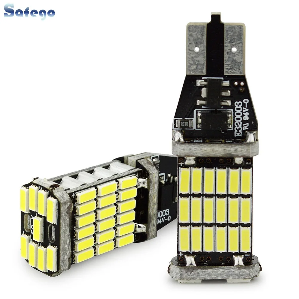 

Safego 2X 1000 Lm T15 W16W LED Canbus 45 SMD 4014 LED Error Free 921 912 T15 LED Bulbs For Backup Parking Light Lamp DC12V