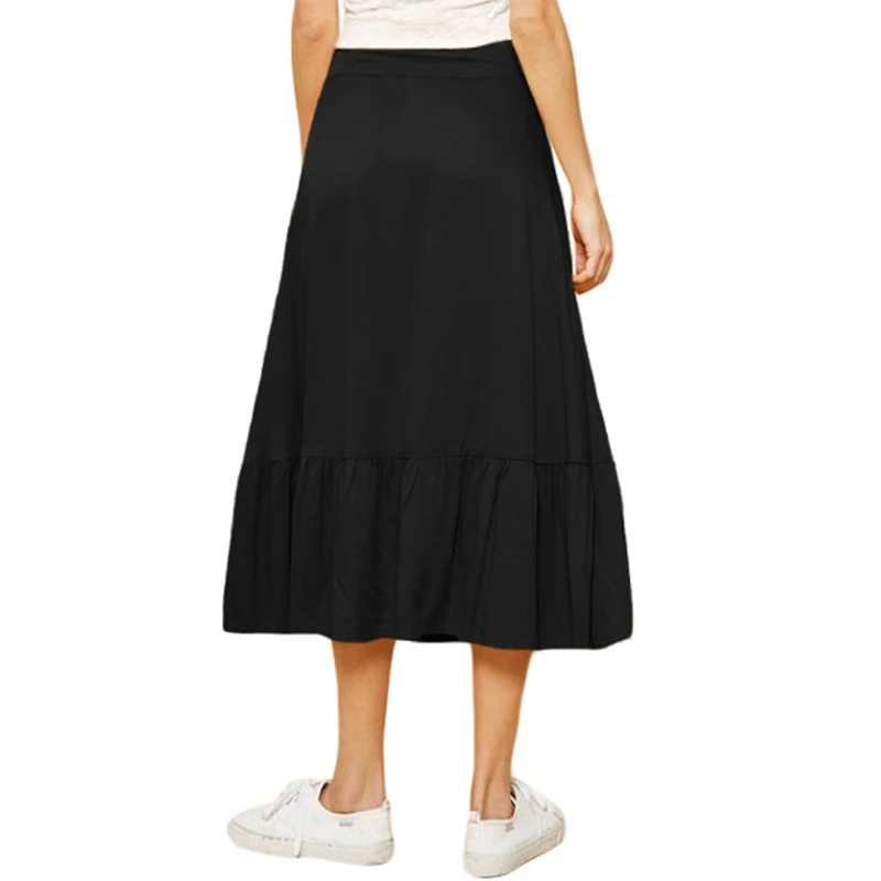 LORDXX-High-Waisted-Skirts-Womens-Lace-up-Black-Casual-Summer Ruffle-Hem-A-line-Midi-Long-Skirt-for-women-4