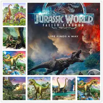 

Top Popular Diy 5D Diamond Painting dinosaur World Diamond Mosaic Sale 5D Diamond Embroidery Rhinestone Pictures Diamond Mosaic