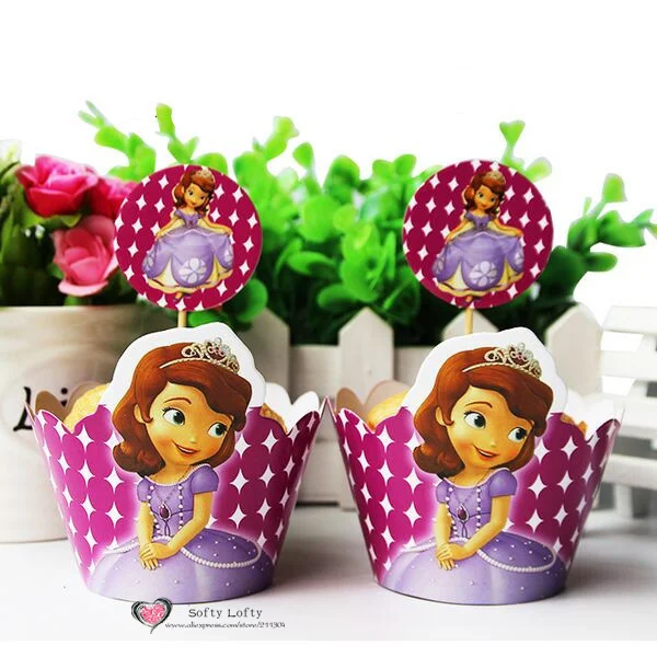 Cupcake DIY Materials Sophia the First Princess Style - Front
