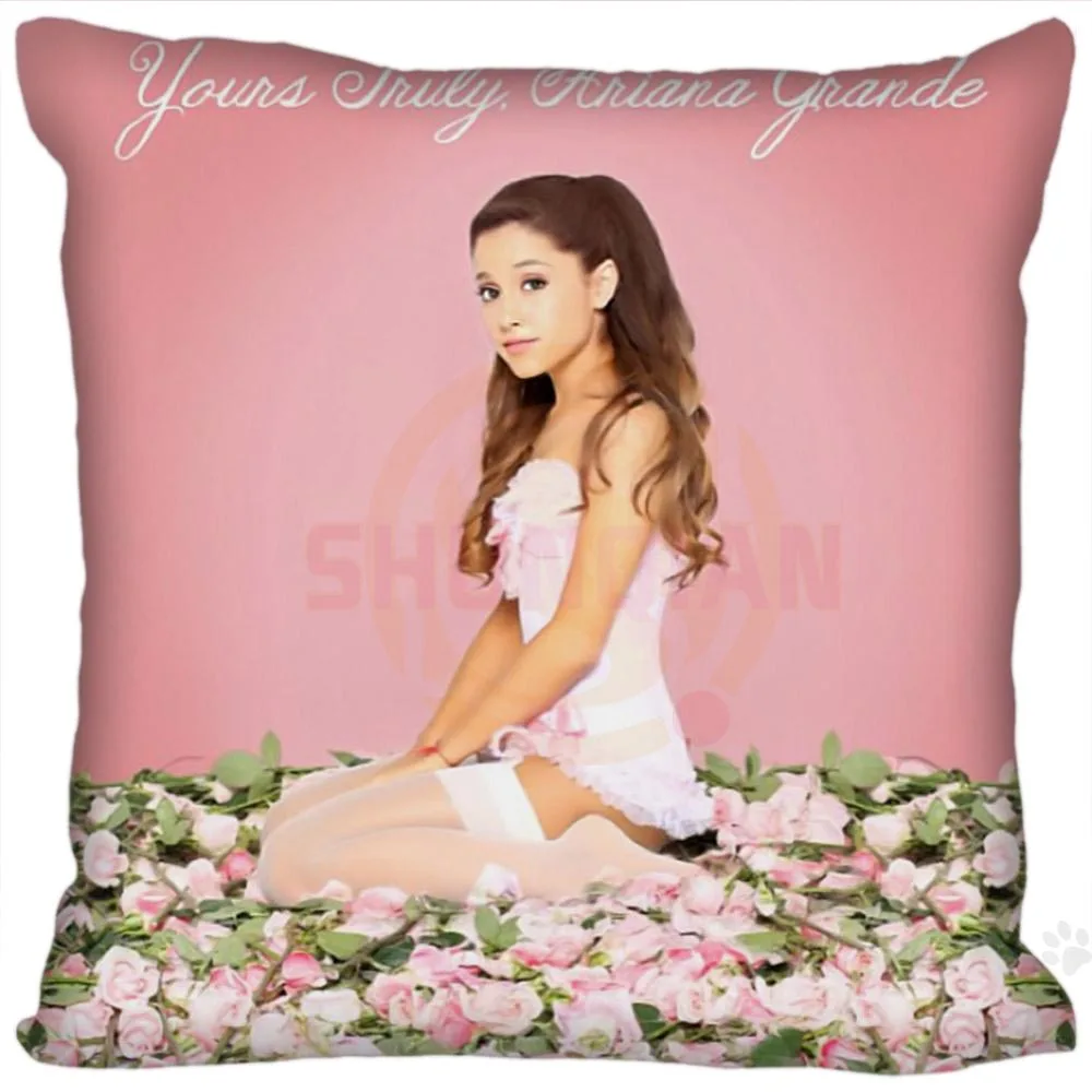 Pillowcase Горячая наволочки Ariana Grande на заказ Ваш образ Наволочка на молнии 35x35 см 40x40 см 45x45 см 60x60 см две стороны - Цвет: Pillowcase