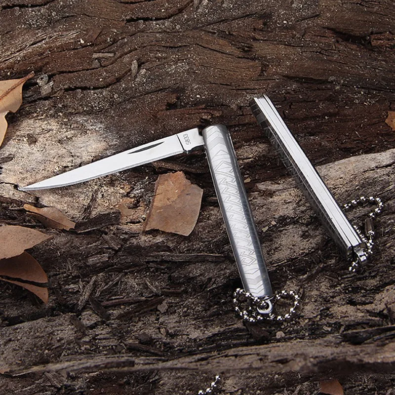 Militar plegable cuchillo de supervivencia cuchilla fija Mini cuchillos rescate llavero cuchillo Camping herramienta de caza de bolsillo cuchillo Militar