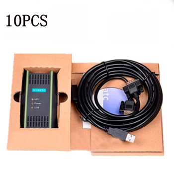 

Wholesale 10PCS New PLC Cable for Siemens S7 200/300/400 6ES7 972-0CB20-0XA0 USB-MPI+ PC USB-PPI DHL/UPS Free Shipping