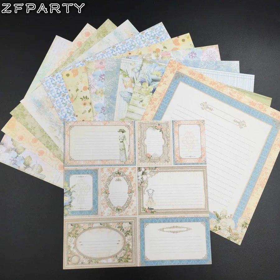 

ZFPARTY 12pcs 6" Single-side Printed Sweet Dream pattern creative papercraft art paper handmade scrapbooking kit set books