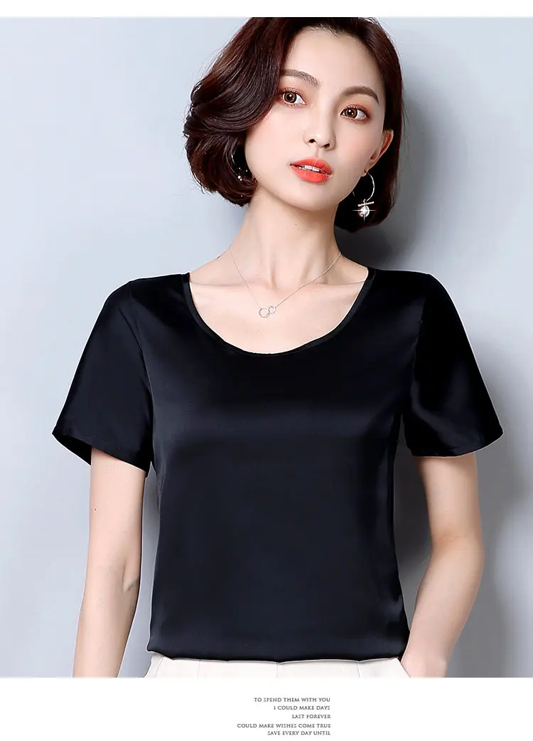 New Korea Fashion Blusas Mujer 2018 Summer Short Sleeve Plus Size Shirts Women Blouses Casual Wine Green Slik Tops Ladies (9)