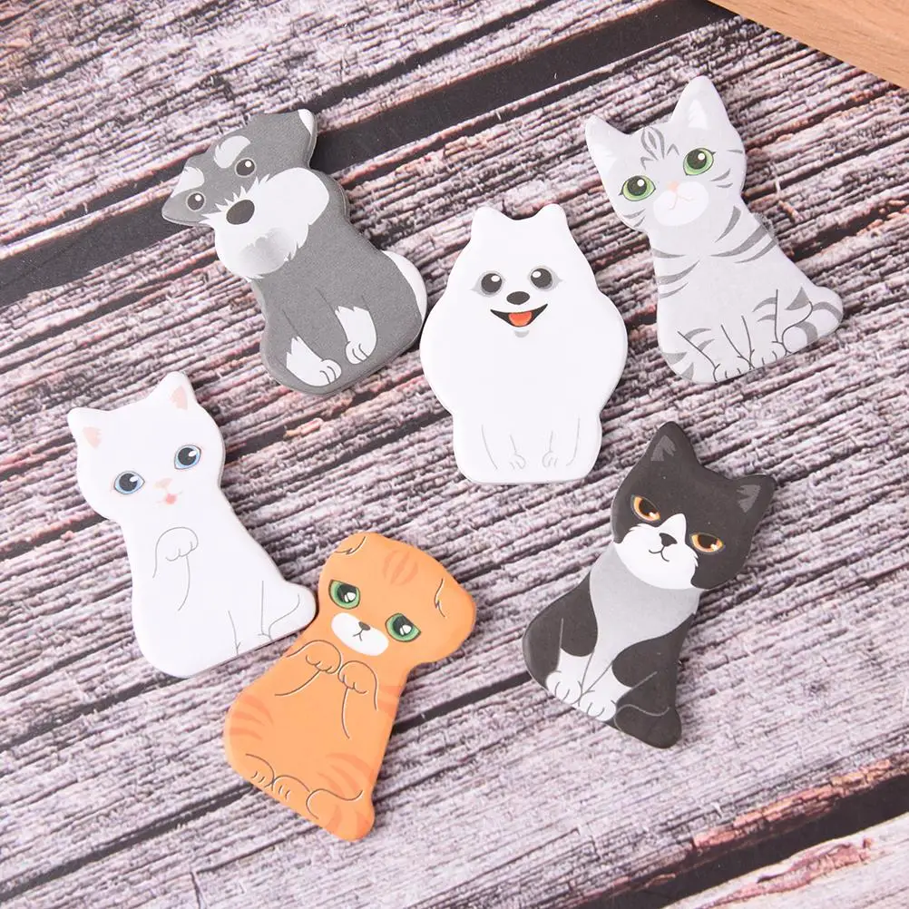 3D Cartoon Cat Dog Box Memo Pad Kawaii Scrapbooking Stickers Cute Korean Stationery Sticky Notes Office School Supplies