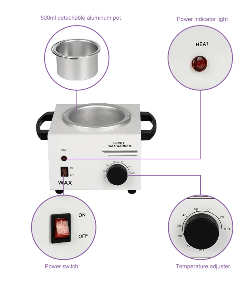MEIERLI один горшок нагреватель для воска для эпиляции машина парафиновый воск нагреватель для рук и спа для ног Эпилятор инструмент для удаления волос