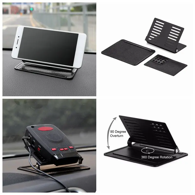 

Non-Slip Mat Silicone 360 Rotating Phone Holder Automobile Dashboard Adjustable Angle Car Support Sticky Pad For GPS Navigation
