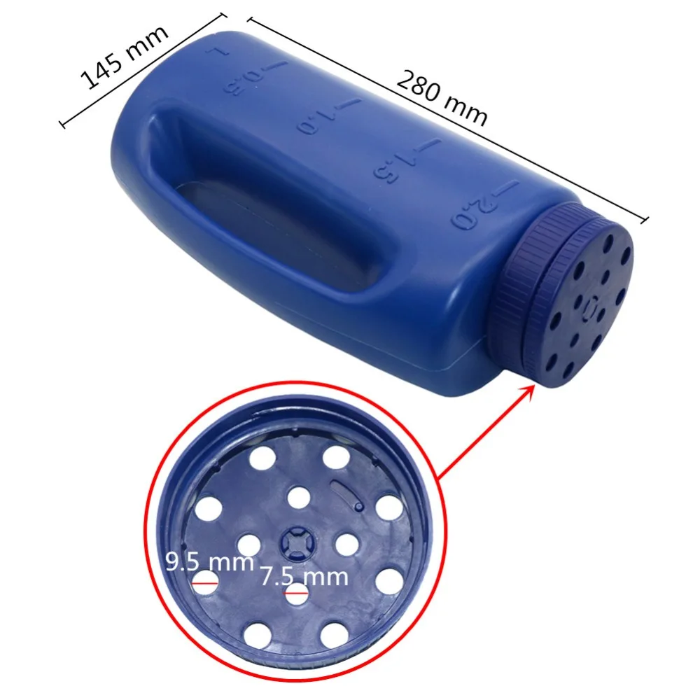 Пластиковая банка для удобрения 2L, садовая посадка, инструмент для разбрызгивания семян и удобрений, Портативный Регулируемый набор размеров, сеялка, 1 шт