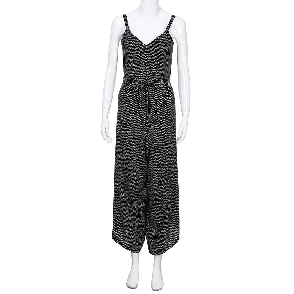 Rompers Summer New Women Casual Loose Jumpsuit Sleeveless Backless Jumpsuit Pants Overalls Party Clubwear Jumpsuit#716