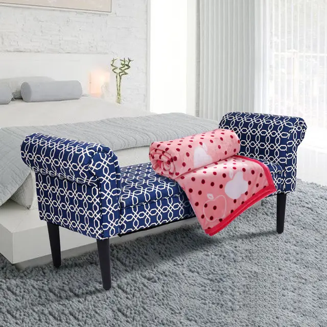 Giantex 53 5 Bed Bench Rolled Arm Sofa Chair Home Furniture Padded Bedroom Modern Hw56834