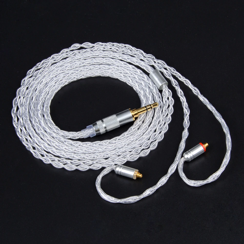 NICEHCK MMCX/2Pin разъем 4 4/3 5/2 5 мм балансный 8 core Посеребренная кабель для SE846 ZS10 ZS6 LZ A5 HC5 с