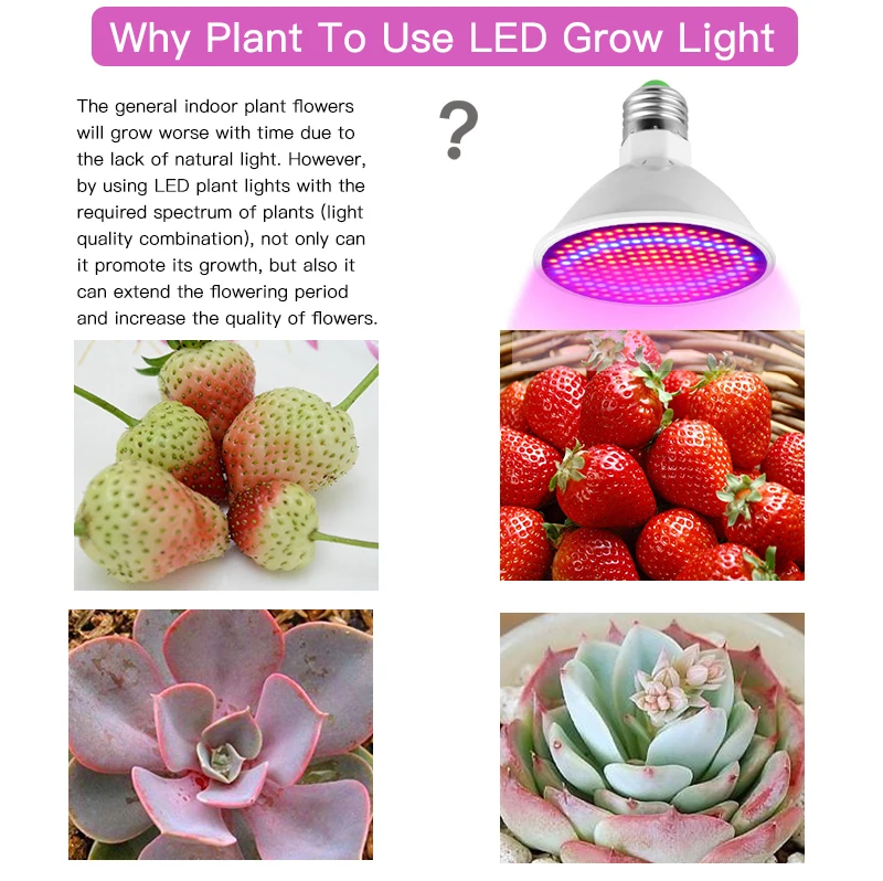  Goodland LED Grow Light E27 Fitolampy Full Spectrum Phyto Lamp With Clip For Plant Seedlings Flower - 32869156657