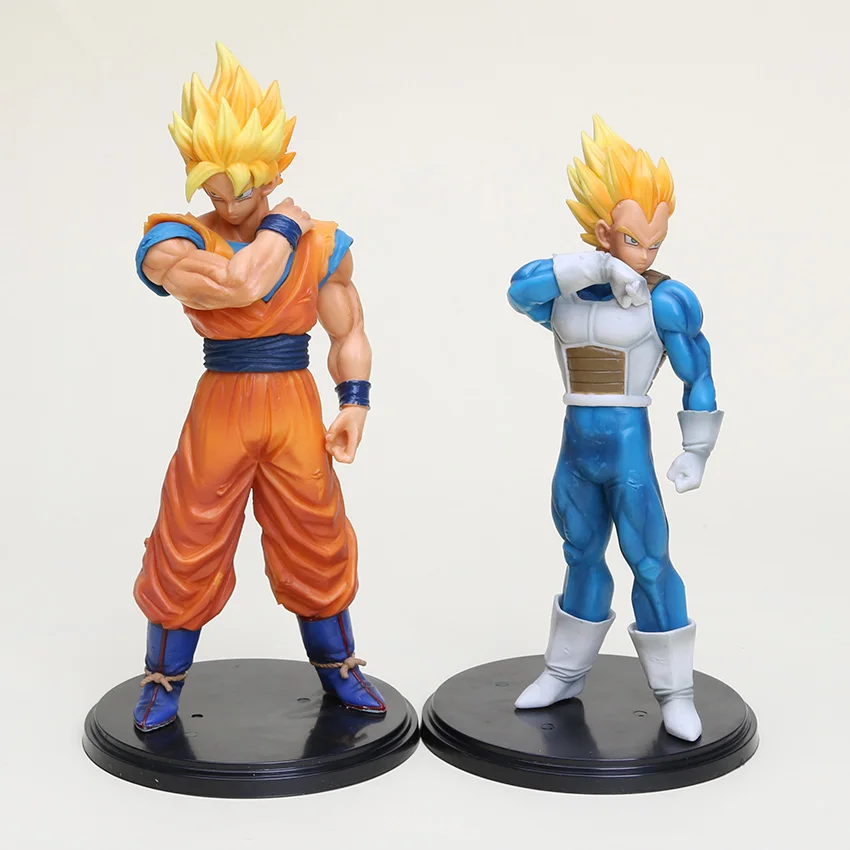 

2pcs/lot Dragon Ball Z Figures ROS Son Goku Super Saiyan Vegeta Dragonball Z PVC Action Figures Toys 18-22cm