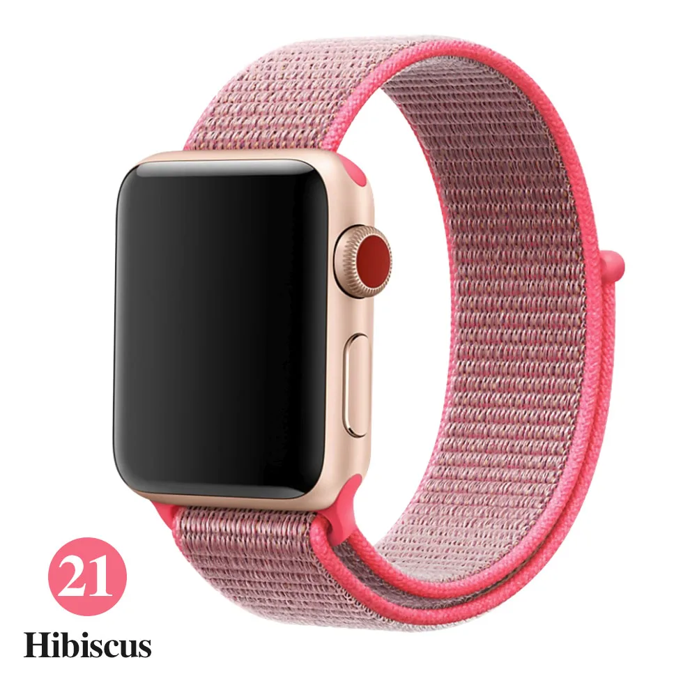 For Apple Watch Band Series 3/2/1 38MM 42MM Nylon Soft Breathable Nylon for iWatch Replacement Band Sport Loop series4 40mm 44mm