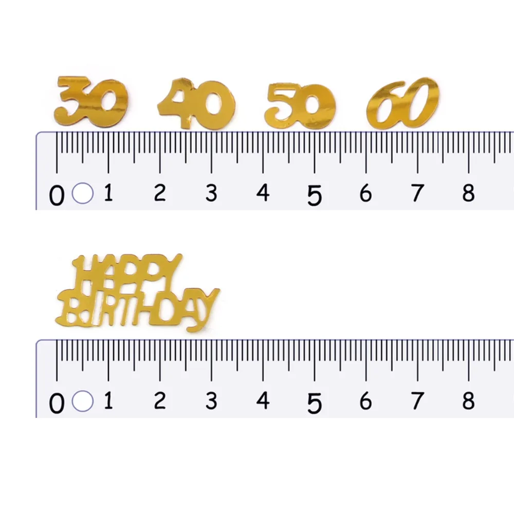QIFU золотые цифры бумажные конфетти с днем рождения украшения для вечеринки 30 40 50 Свадебные украшения
