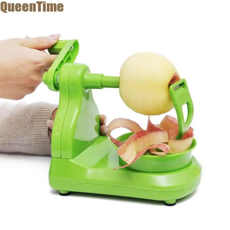QueenTime яблоко вращающийся Овощечистка ручной Овощной спиратор фрукты нож для