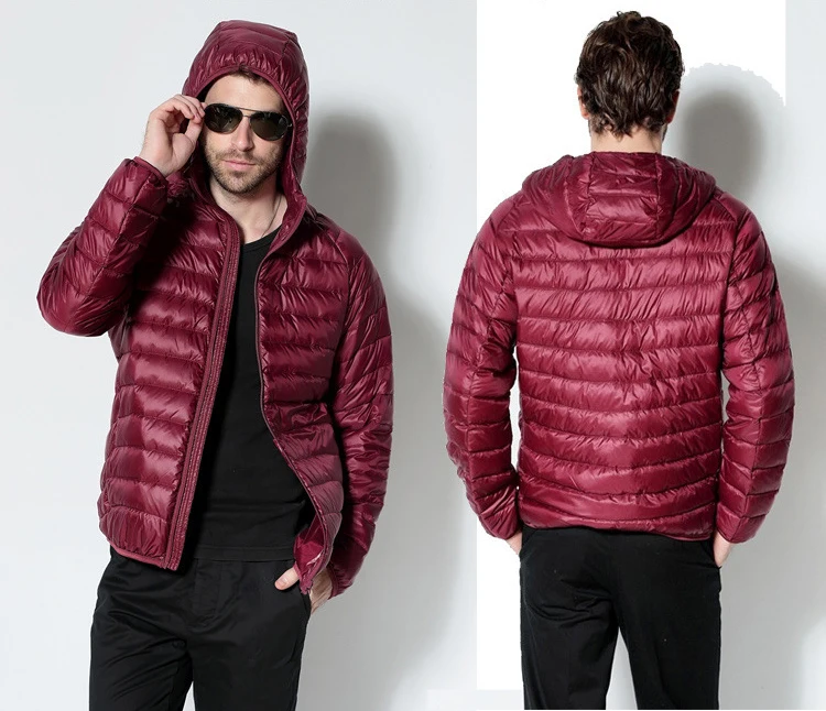 Jacket Men Winter Ultralight 90% White Duck Down Jacket Duck Down Coat Waterproof Parkas Outerwear MA175