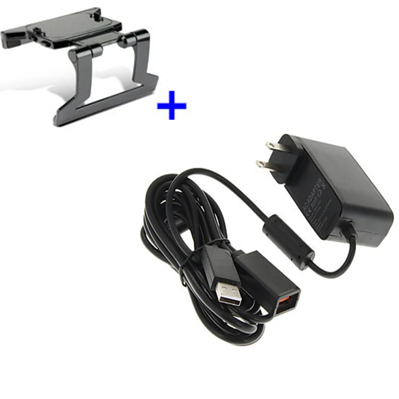 EU Power Supply Adapter Cable Charging adapter+TV Clip