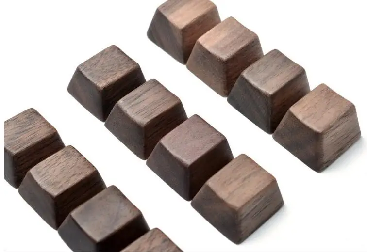 Keycap de madeira para teclado mecânico nogueira