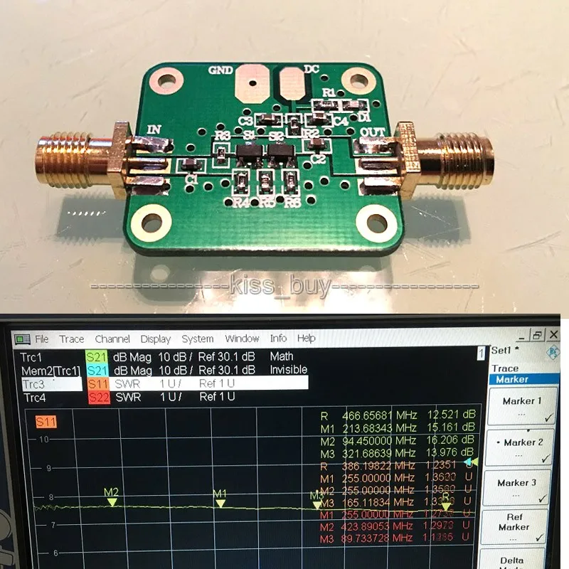 

DC 12V 10KHz to 1GHz 10dBm RF Broadband Amplifier Low Noise Amplifier LNA Module HF VHF UHF fm  Ham Radio
