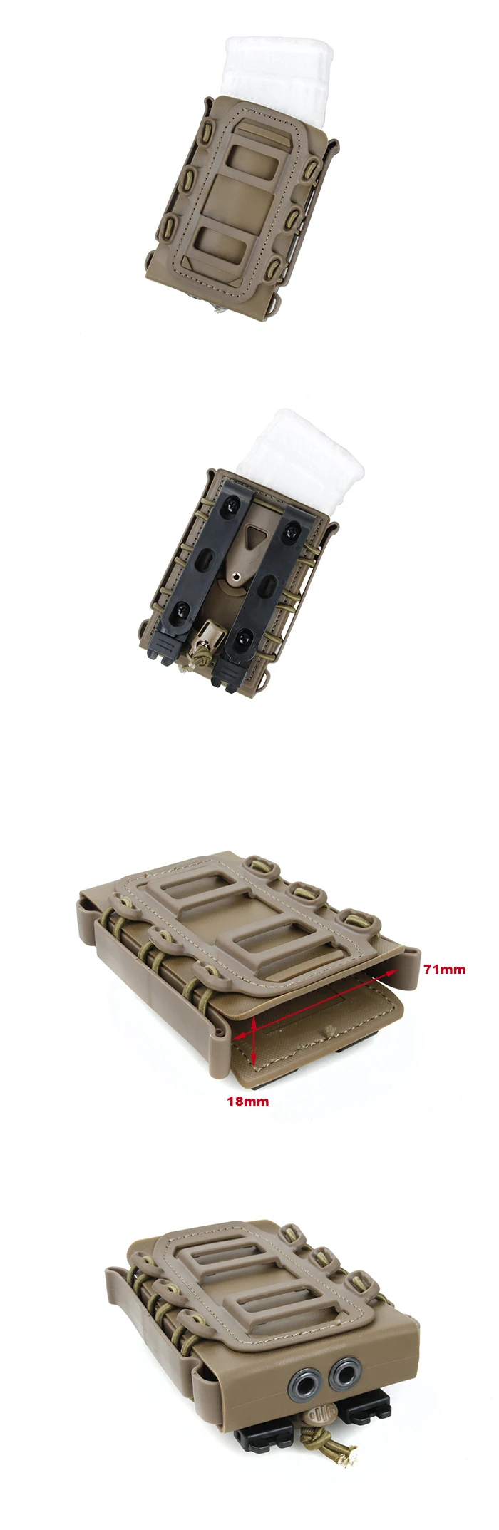 new gun accessories 5.56 scorpion type soft shell magazine pouch 7.62 single mag pouch for hunting (8)