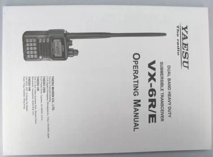 Yaesu VX 6R двухстороннее радио Yaesu VX-6R 144/430 МГц погружной двухдиапазонный 5 Вт FM трансивер