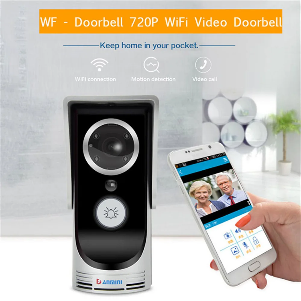 

Door Intercom IP Doorbell With HD 720P Camera Video Phone WIFI Door bell Night Vision IR Motion Detection Alarm for IOS Android