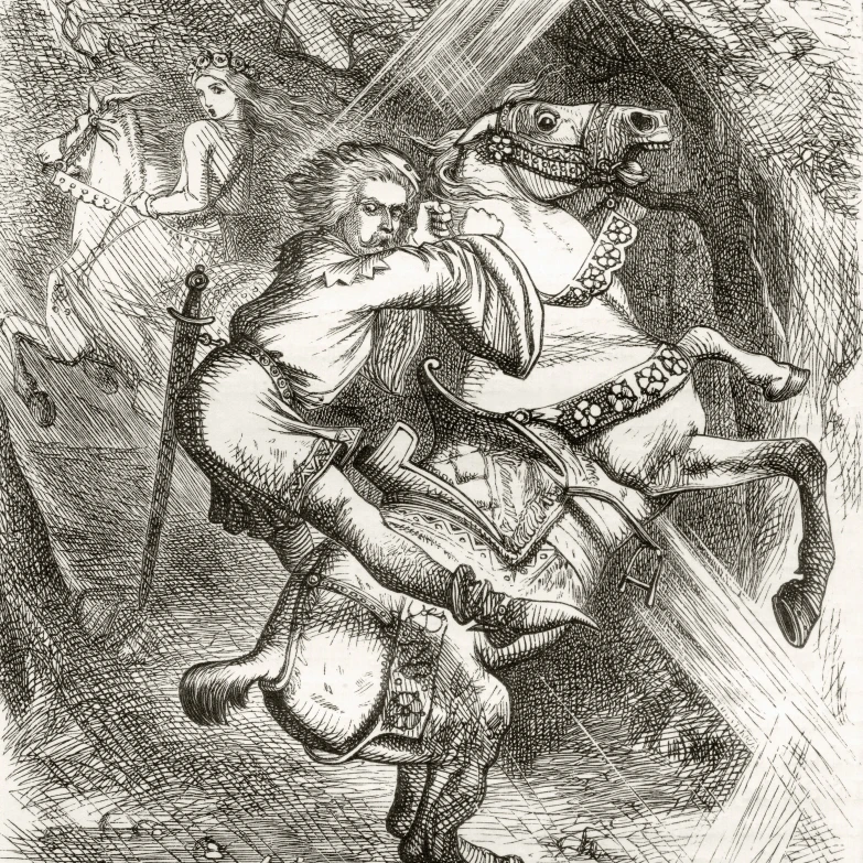 Illustration By J. Tenniel  To The Poem The Blasphemer's Warning. From The Book