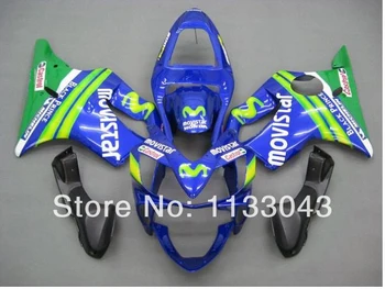 

Injection mold blue green fairing kits for Honda CBR600 F4i 01 02 03 CBR600 01 02 03 CBR600 F4i 2001 2002 2003 fairingss parts #