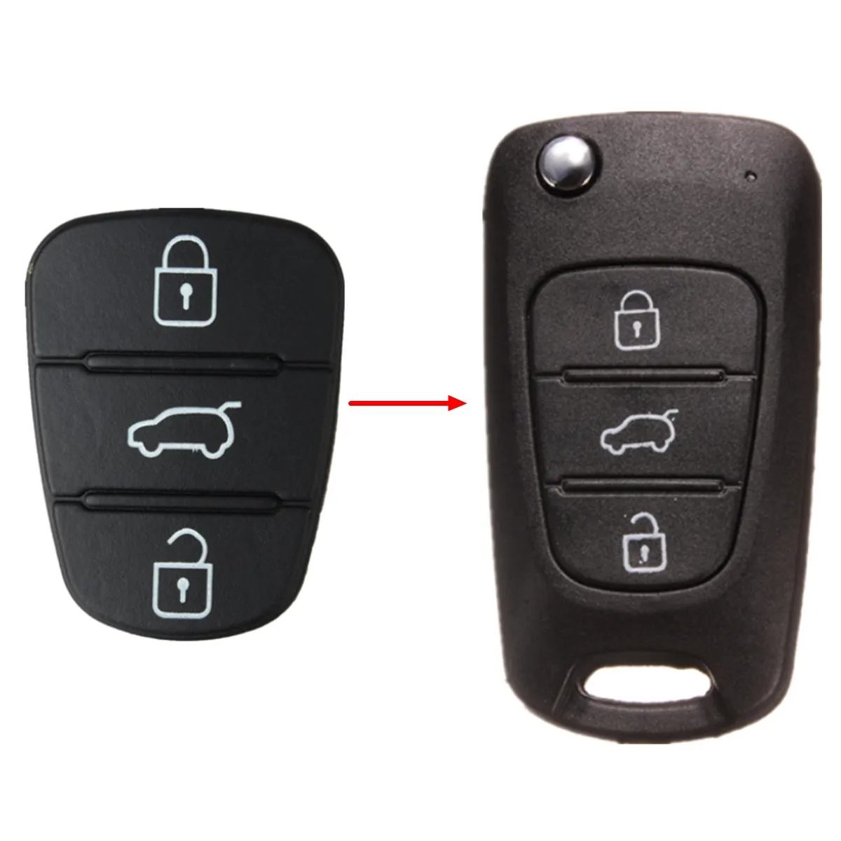 Автомобильный резиновый кнопочный коврик для Hyundai Solaris Accent Tucson l10 l20 l30 /Kia Rio Ceed
