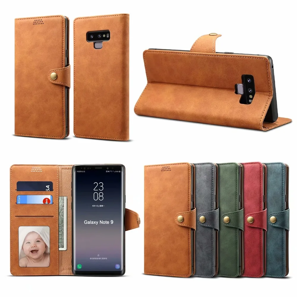 

2018 Pu Leather Case Luxury Flip Stand Magnetic Wallet Cover For Samsung Galaxy Note 9 Note9 Phone Cases