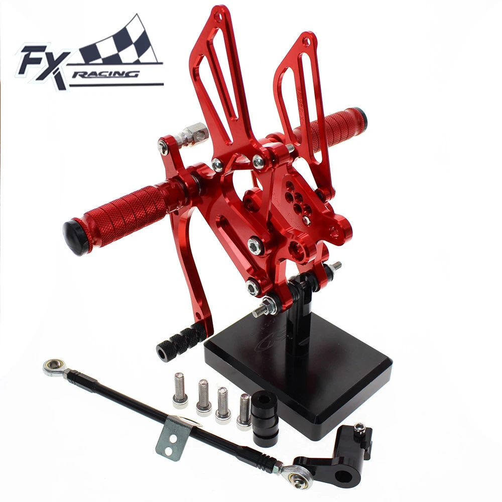 

CNC Aluminum Motorcycle Foot Pegs Rest Footpegs Pedals Rearset For Honda CBR 954RR CBR 929RR 2000 - 2003 CBR954RR CBR929RR