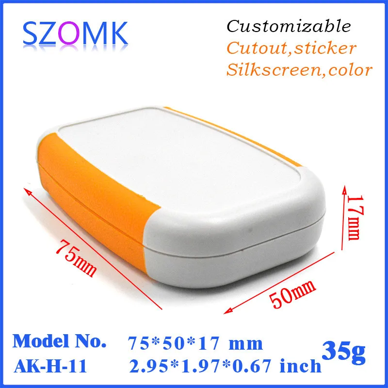 

10 piece a lot, 75*50*17mm hot sales instrument enclosure small plastic electrical cabinet for power supply