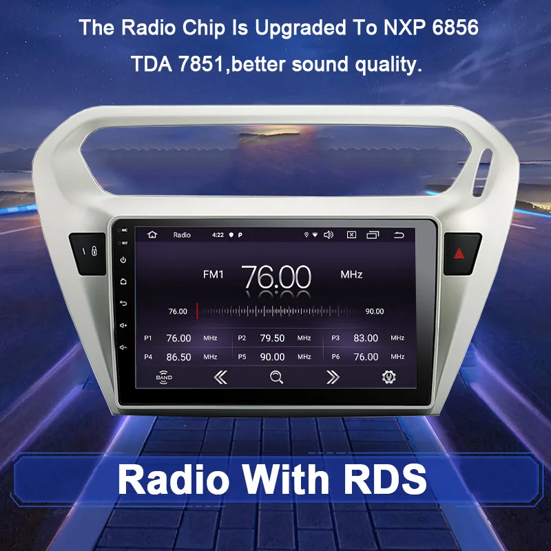 Discount Funrover 2.5D+IPS 2 din Car dvd Multimedia player Android 9.0 For Peugeot 301 Citroen Elysee 2014 2015 2016 radio gps navigation 4