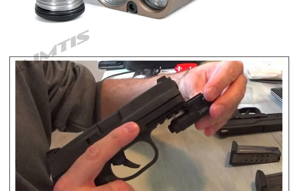 Caça para Glock Luz à Prova de Choque Tático Pistola Mini Lanterna Led Militar Ultra Compacto Arma 17 18c Xc1 Luz 11 Esporte e Lazer