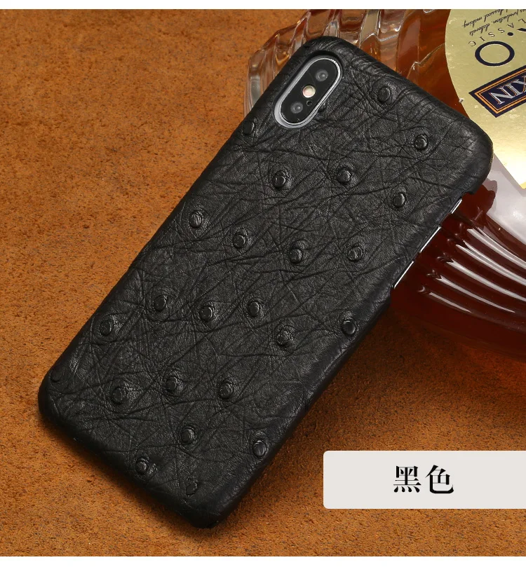 Wangcangli из натуральной кожи чехол для iPhone X настоящий Страус кожи задняя крышка чехол для iPhone SE 5 5S 6, 6 S, 7, 8plus, защитный чехол для телефона