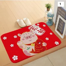 Ковер из полиэстера для кухни и ванной комнаты, трехцветный ковер в полоску для дома 45*75 см