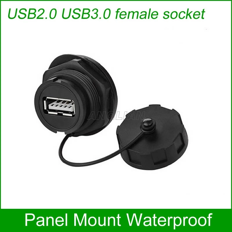 Штепсельная розетка USB адаптер для монтажа на панель водонепроницаемый разъем 2 0